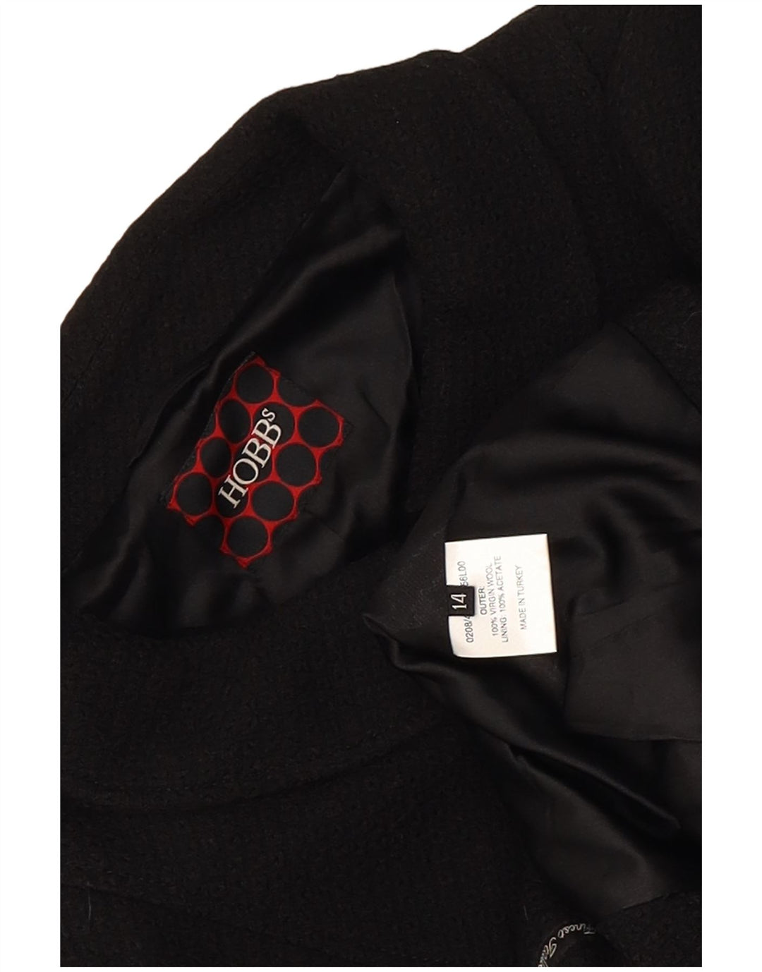 Hobbs Bolerojakke til kvinder UK 14 Medium Sort Virgin Wool