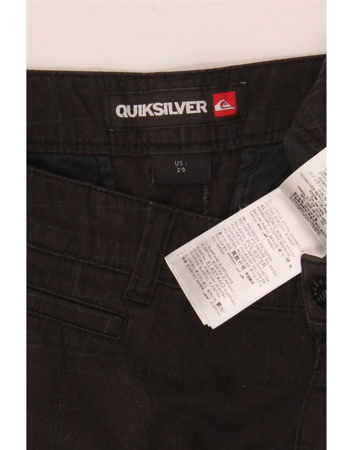Quiksilver Herre Cargo Shorts W29 Lille sort ternet bomuld