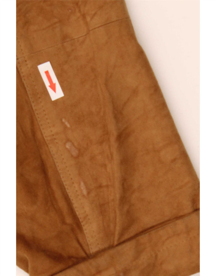 Vintage dame ruskindsjakke IT 52 2XL beige læder