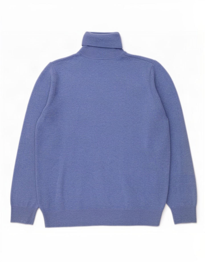 Marks & Spencer Herre rullehals sweater Medium blå polyester