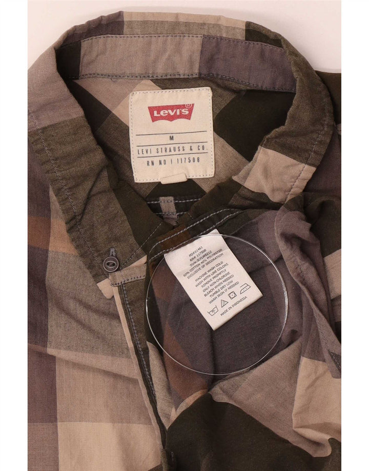 Levi's Herreskjorte UK 14 Medium Flerfarvet ternet bomuld
