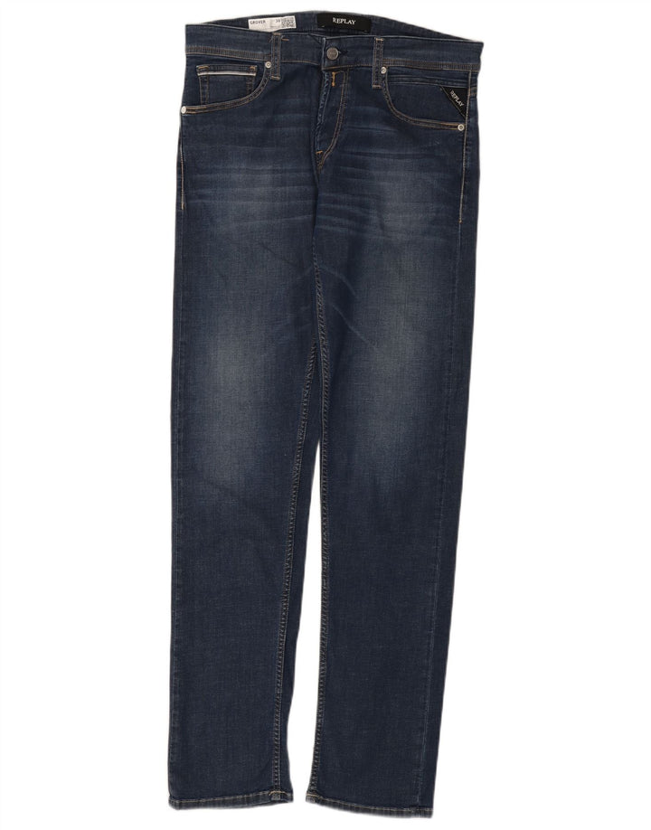 Replay Kvinder Grover Slim Jeans W30 L32 Marineblå