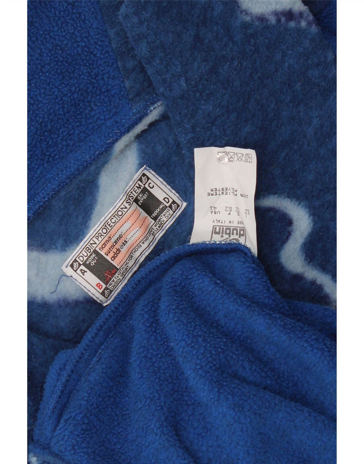 Dubin Herre lynlås hals Fleece Jumper IT 52 Stor blå geometrisk polyester
