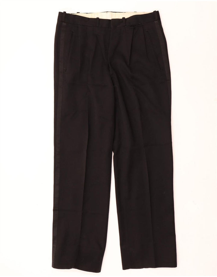 Vintage Herre 1 Knap 2 Piece Suit IT 52 XL W32 L30 Sort
