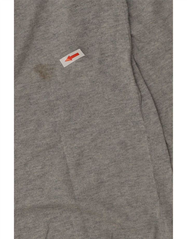 Massimo Dutti Herre Button Neck Jumper Sweater Stor Grå Flecked Bomuld