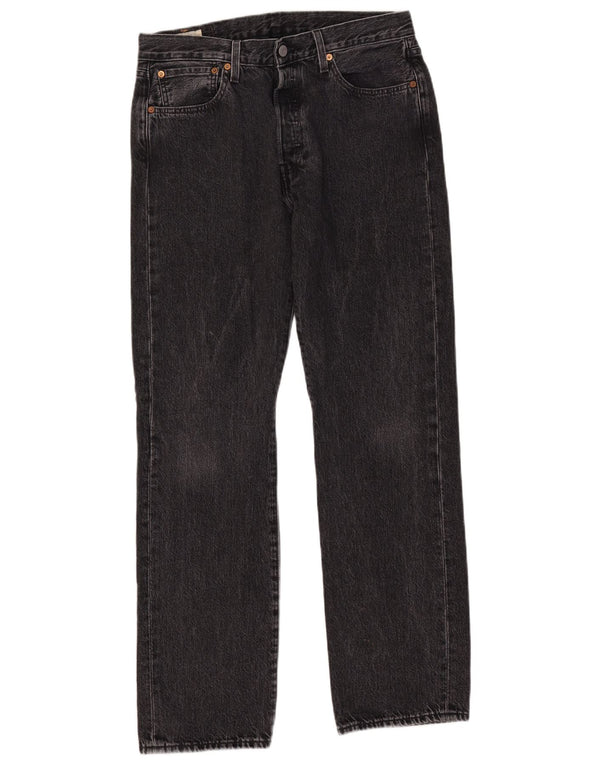LEVI'S Herre 501 Straight Jeans W32 L32 Grå Bomuld