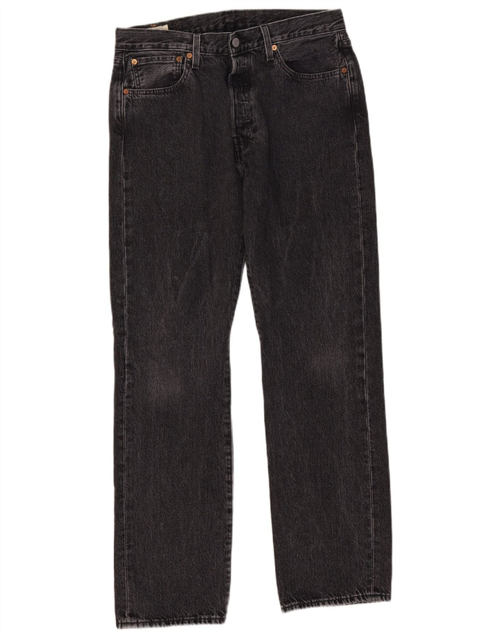 LEVI'S Herre 501 Straight Jeans W32 L32 Grå Bomuld
