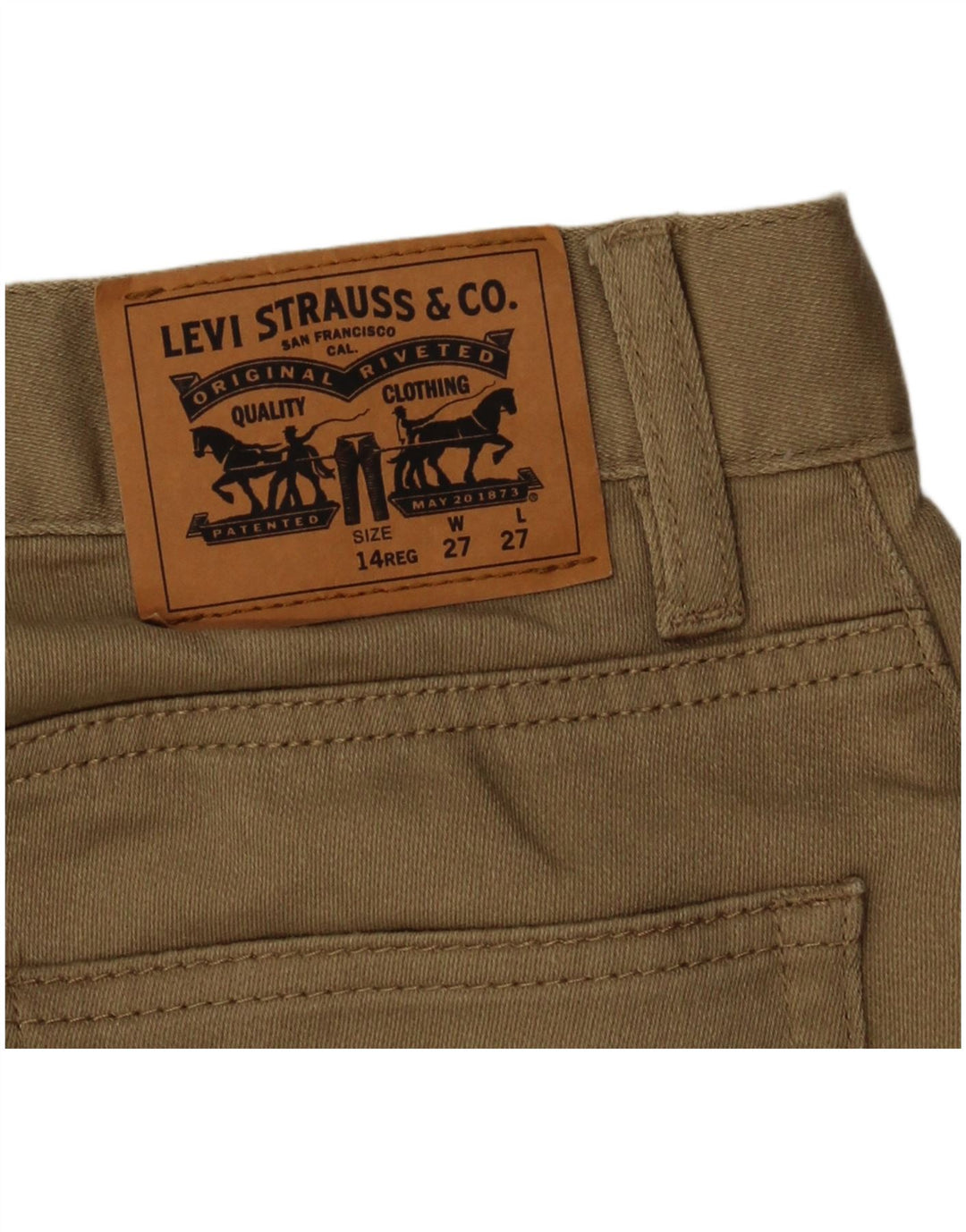 LEVI'S Boys 511 Slim Jeans 13-14 Years W27 L27 Brown Cotton