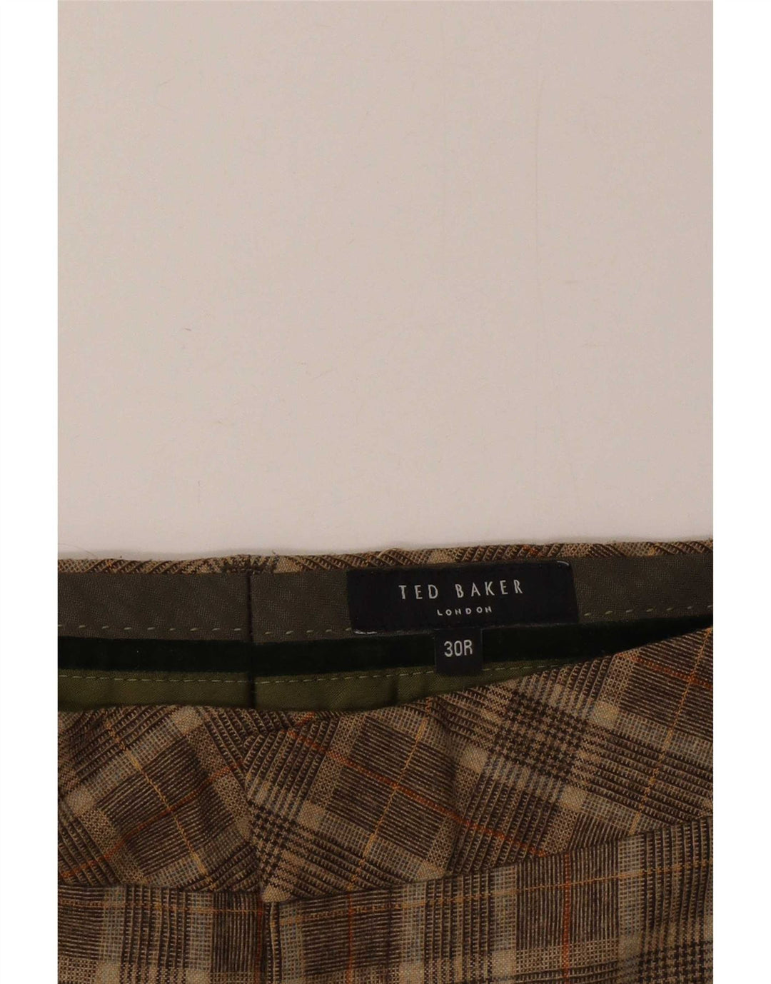 Ted Baker Herre Slim Fit Casual Bukser W30 L32 brun ternet uld
