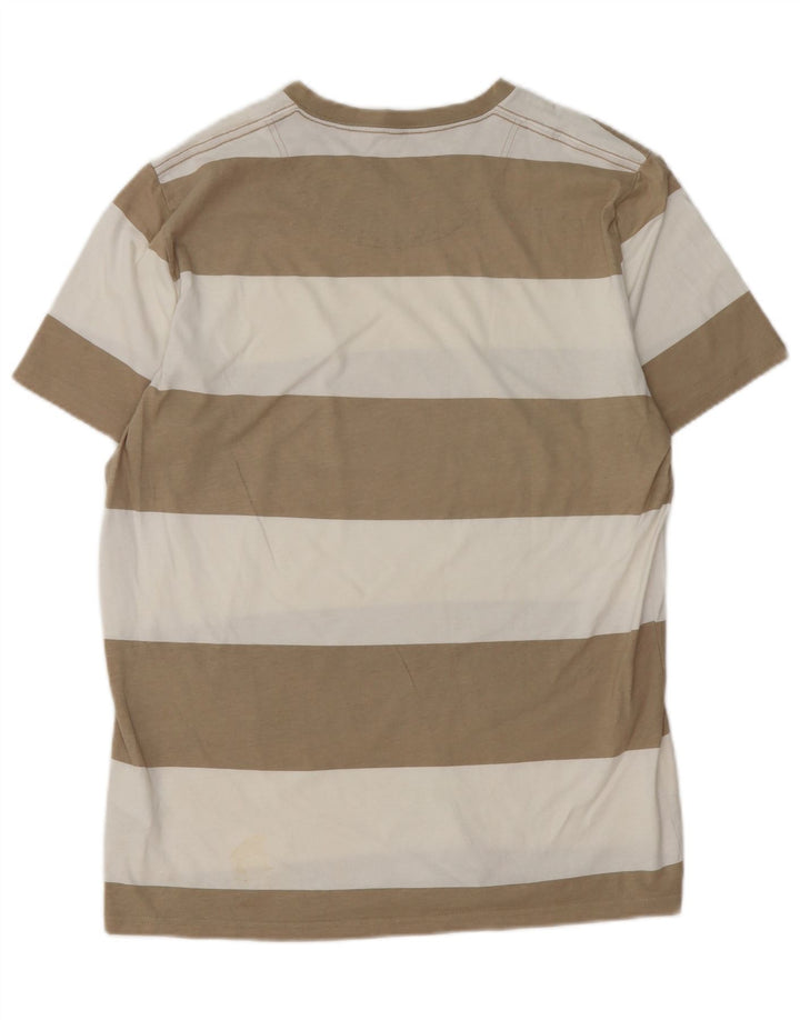 Hollister herre T-shirt top mellem brun stribet bomuld
