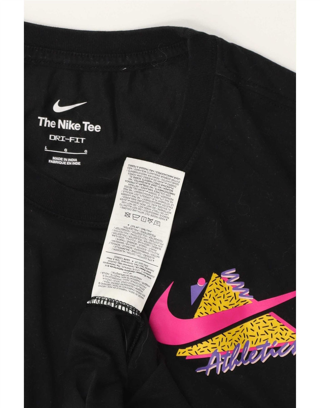 Nike grafisk T-shirt top til mænd, stor sort bomuld
