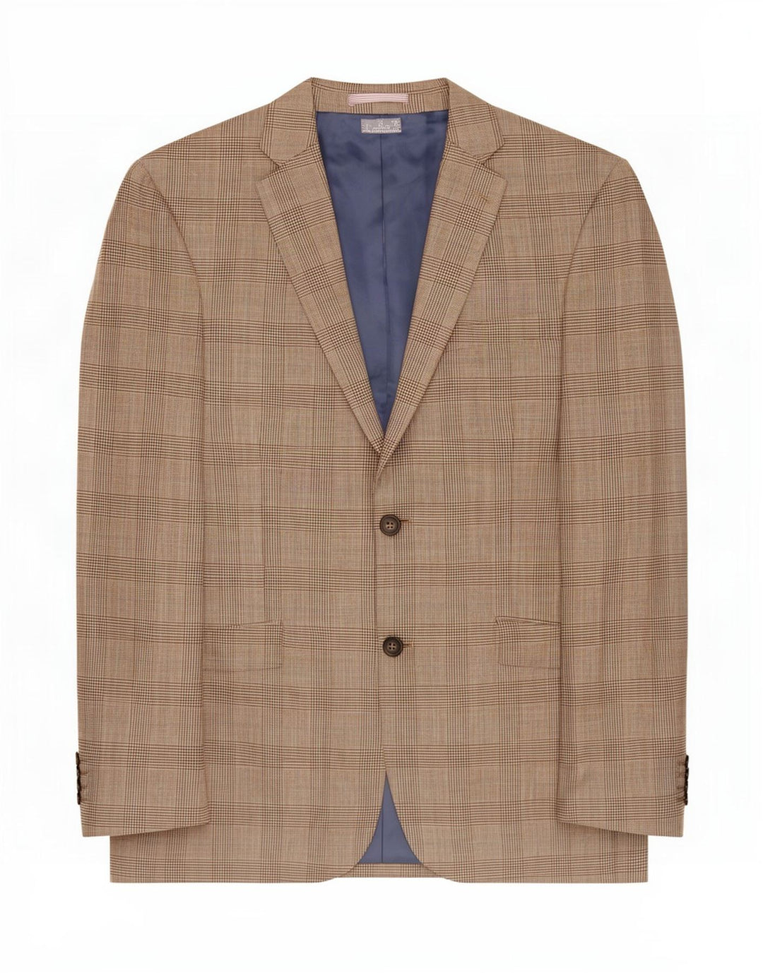 Marks & Spencer Herre 2-knaps blazerjakke UK 40 Medium Beige Check