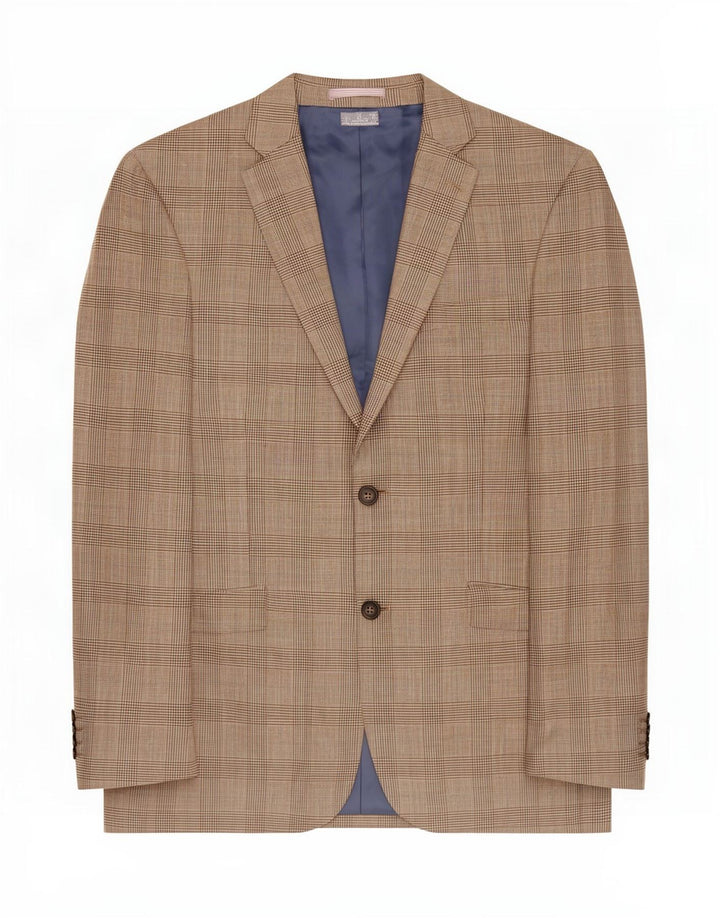 Marks & Spencer Herre 2-knaps blazerjakke UK 40 Medium Beige Check