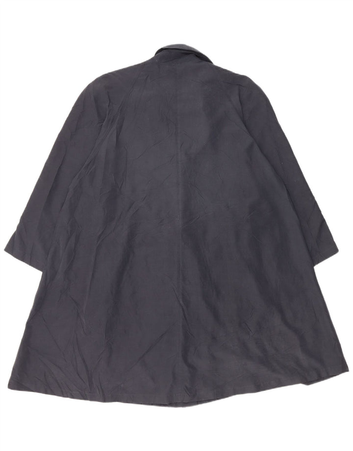 Luisa Spagnoli Dame Oversized Trench Coat UK 10 Small Navy Blue Polyester