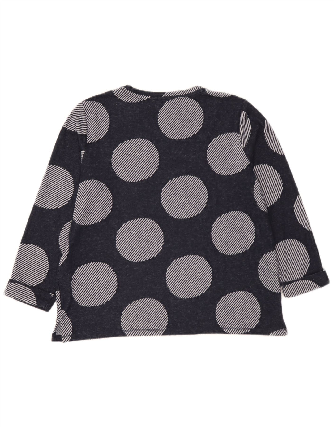 Marks & Spencer Dame Top 3/4 ærmer UK 14 Stor Marineblå Polka Dot