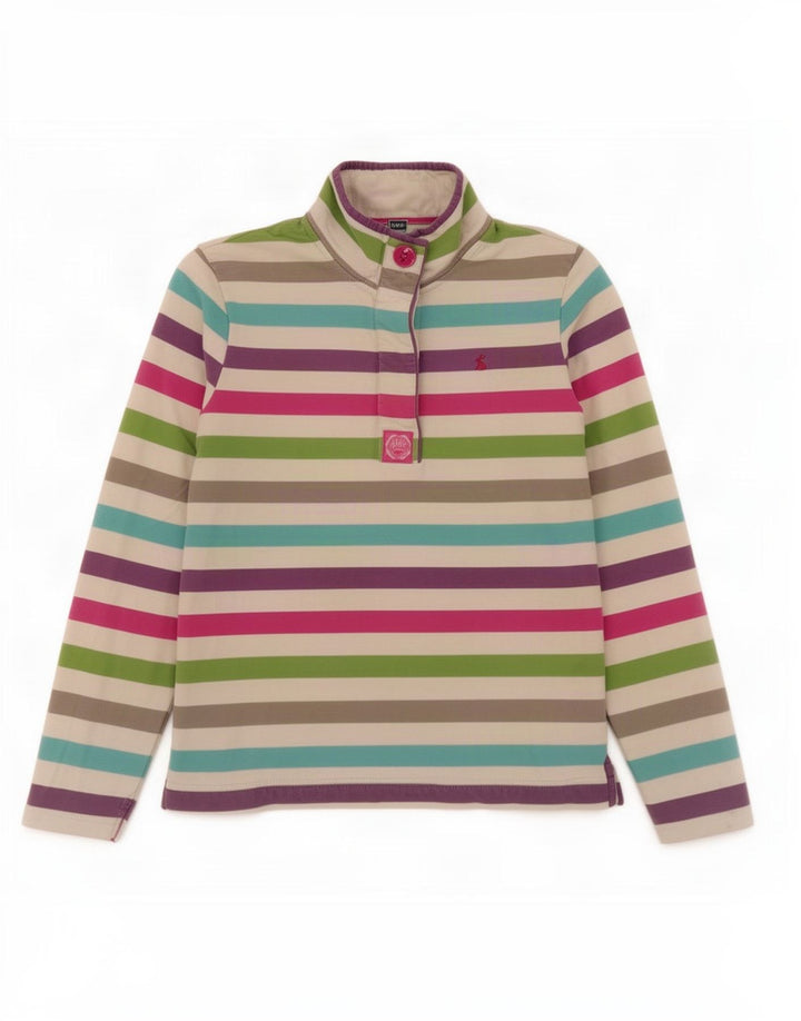 Joules Dame Sweatshirt Jumper UK 12 Medium Flerfarvet Stribet