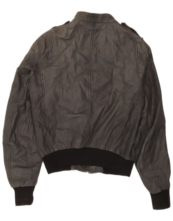 Sasch Herre Military Læderjakke UK 40 Large Black