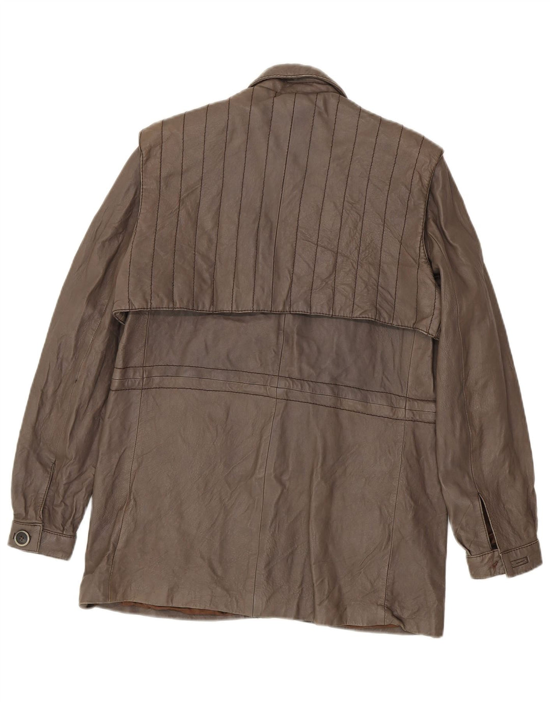 Vintage dame læderjakke IT 48 XL Brun