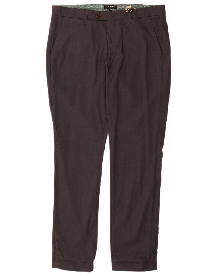 Ted Baker Herre Slim Suit Bukser W34 L32 Grå Bomuld