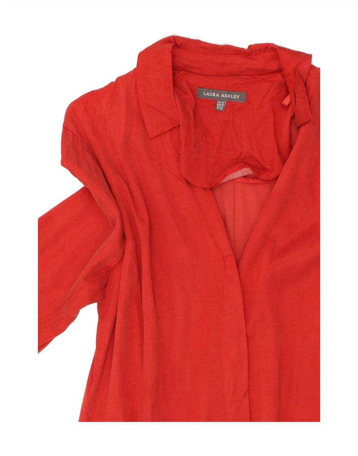 LAURA ASHLEY Womens Longline 3/4 Sleeve Blazer Jacket UK 10 Small  Red Vintage Laura Ashley and Second-Hand Laura Ashley from Messina Hembry 