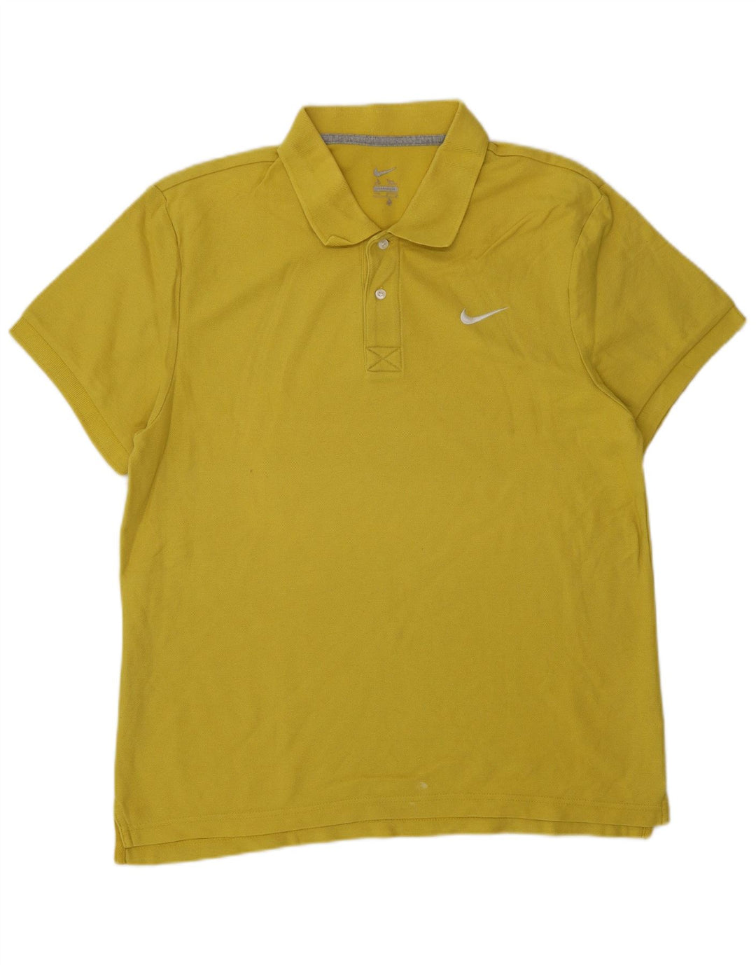 NIKE Poloshirt til mænd, medium gul bomuld