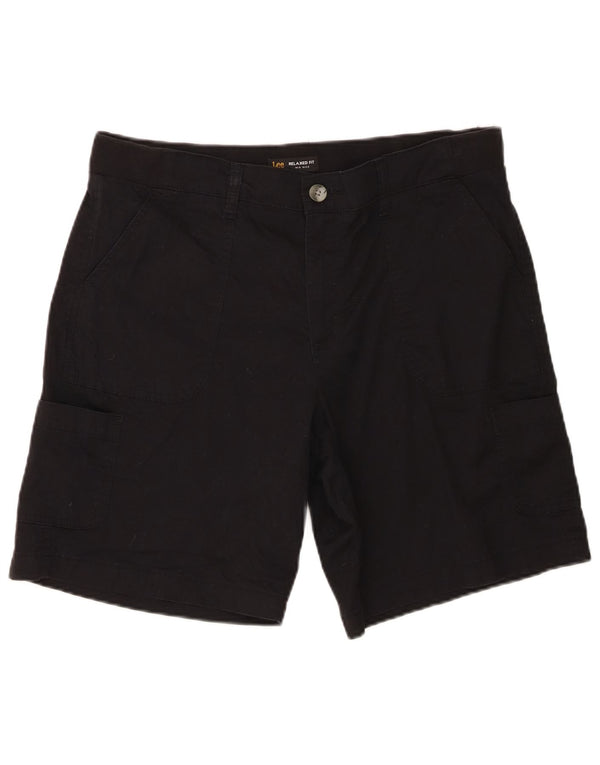 Lee Dame Mid Rise Relaxed Fit Cargo Shorts US 14 XL W38 Sort Bomuld