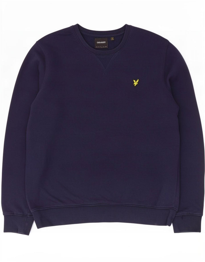 Lyle & Scott Sweatshirt til mænd, stor marineblå bomuld