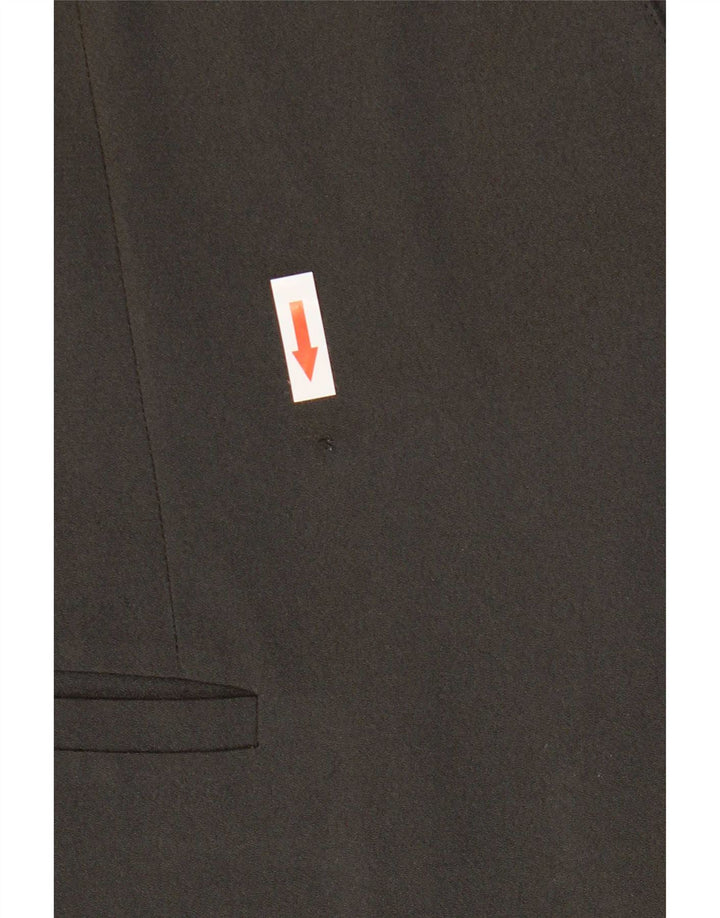 Vintage dame 1-knaps blazerjakke UK 14 Medium Black Acetate