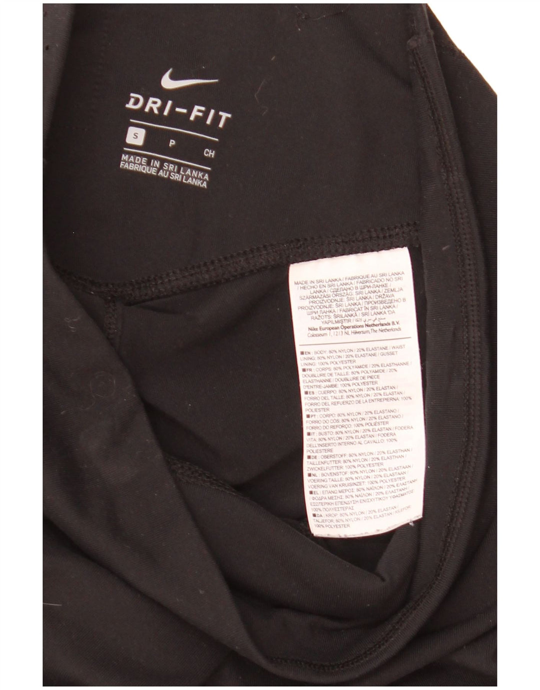 Nike Dame Dri Fit Leggings UK 8 Small Black Nylon