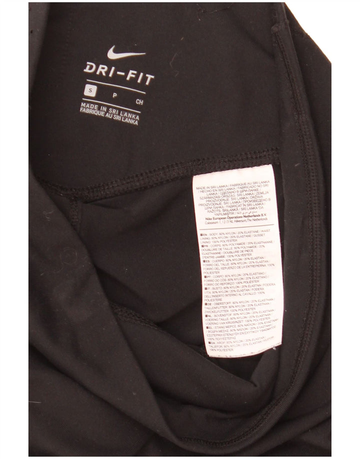 Nike Dame Dri Fit Leggings UK 8 Small Black Nylon