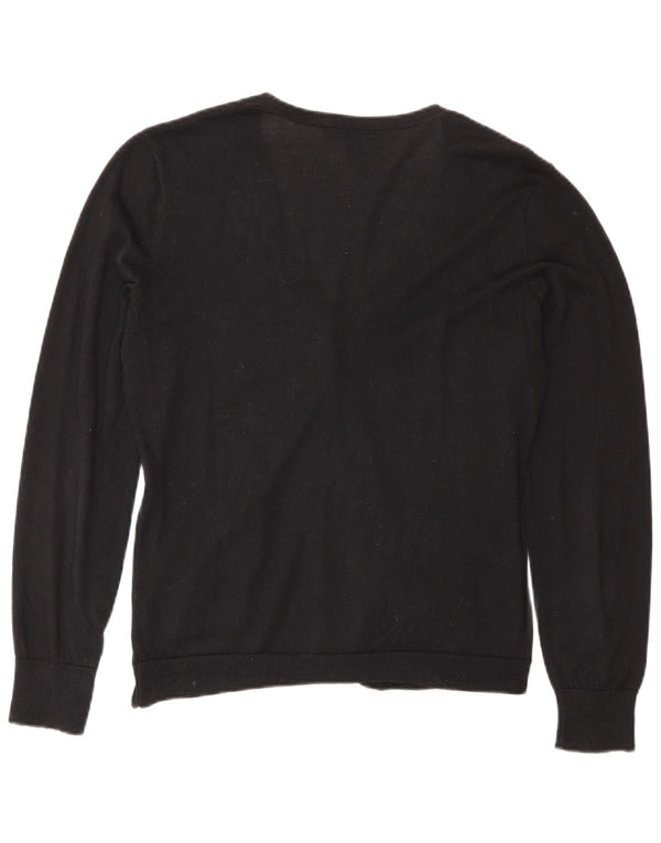 Ralph Lauren Dame Cardigan Sweater UK 10 Small Black