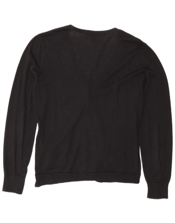 Ralph Lauren Dame Cardigan Sweater UK 10 Small Black