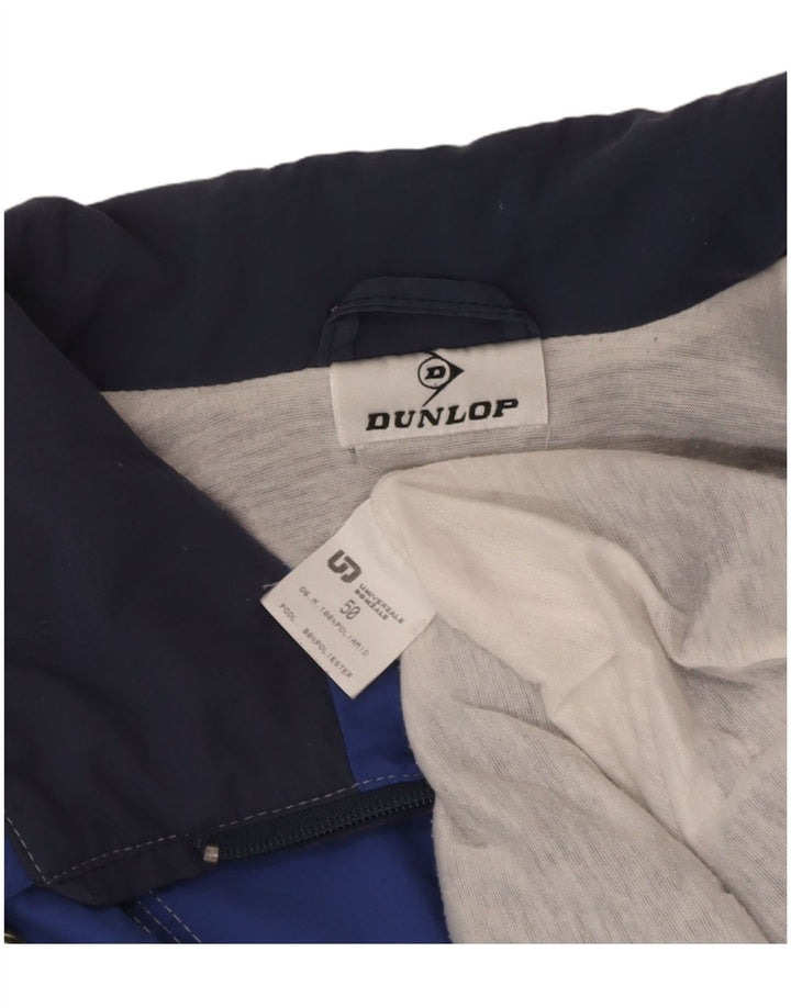 DUNLOP Mens Graphic Tracksuit Top Jacket IT 50 Medium Blue Colourblock