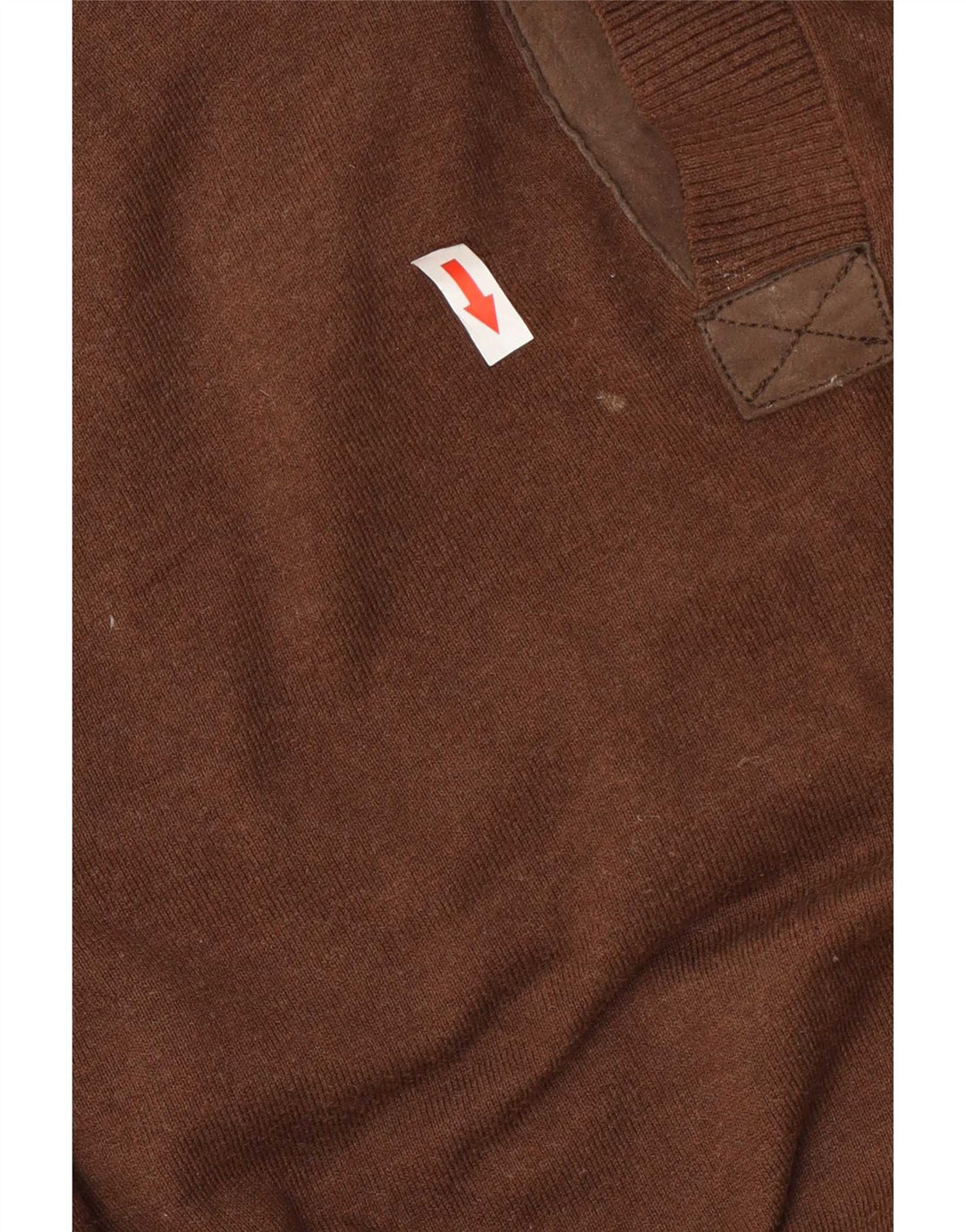 Massimo Dutti Herre Shawl Neck Jumper Sweater XL Brun Bomuld