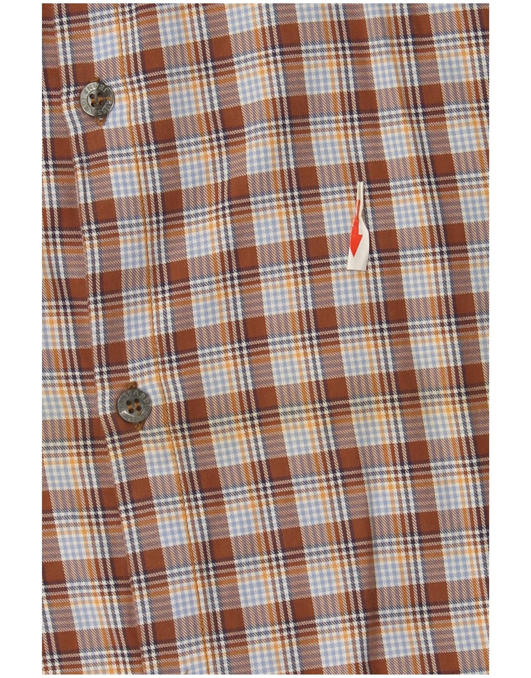 Trussardi Jeans Herreskjorte 2XL brun ternet bomuld