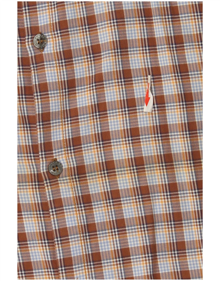 Trussardi Jeans Herreskjorte 2XL brun ternet bomuld