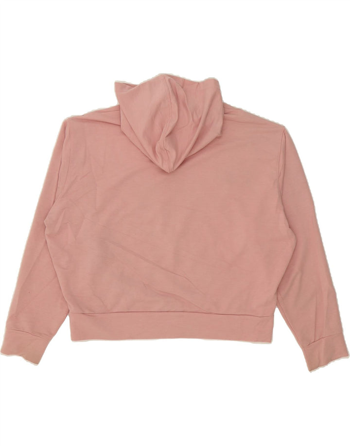 PUMA Womens Oversized Graphic Hoodie Jumper UK 14 Medium Pink Viscose Vintage Puma and Second-Hand Puma from Messina Hembry 
