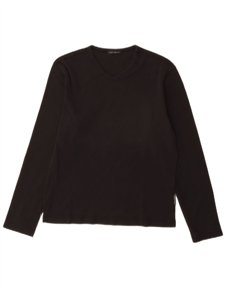 SERGIO TACCHINI Dame Top Langærmet UK 12 Medium Sort Bomuld