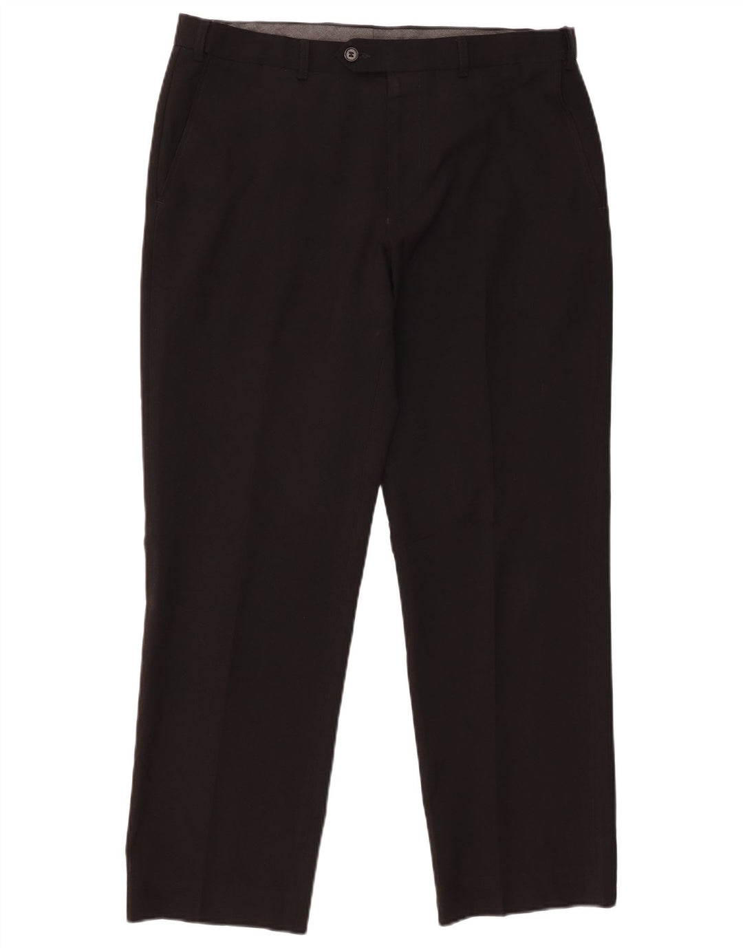 Marks & Spencer Herre Regular Fit Suit Bukser W34 L27 Sort polyester