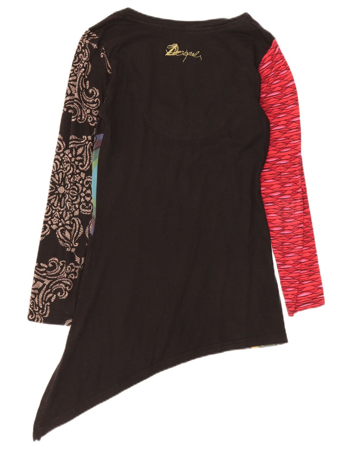 DESIGUAL Dame Grafisk Tunika Top UK 10 Små flerfarvede blomster