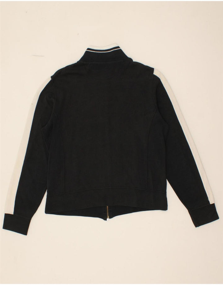 CHAMPION Womens Tracksuit Top Jacket UK 14 Medium Black Colourblock Cotton Vintage Champion and Second-Hand Champion from Messina Hembry 