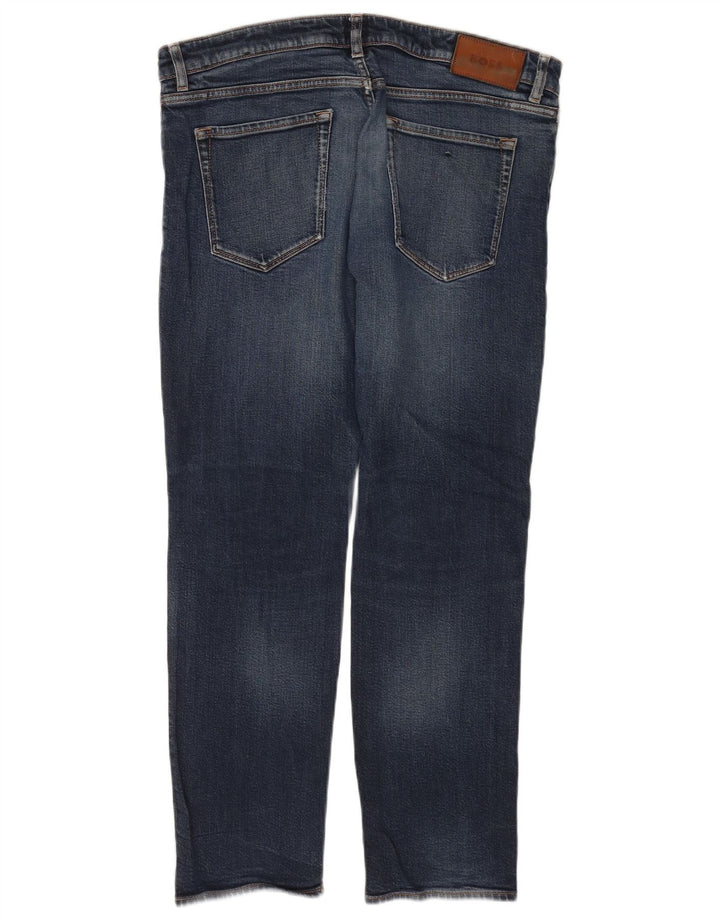Hugo Boss Straight Jeans til mænd W36 L30 blå bomuld