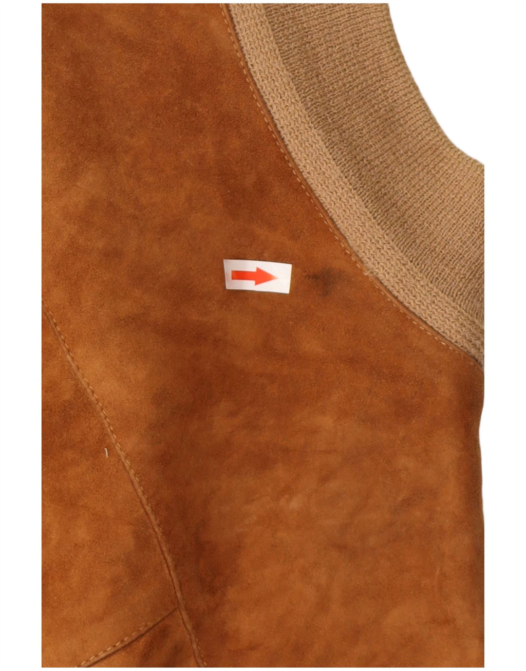 VINTAGE Bomberjakke i ruskind til mænd UK 36 Small Beige