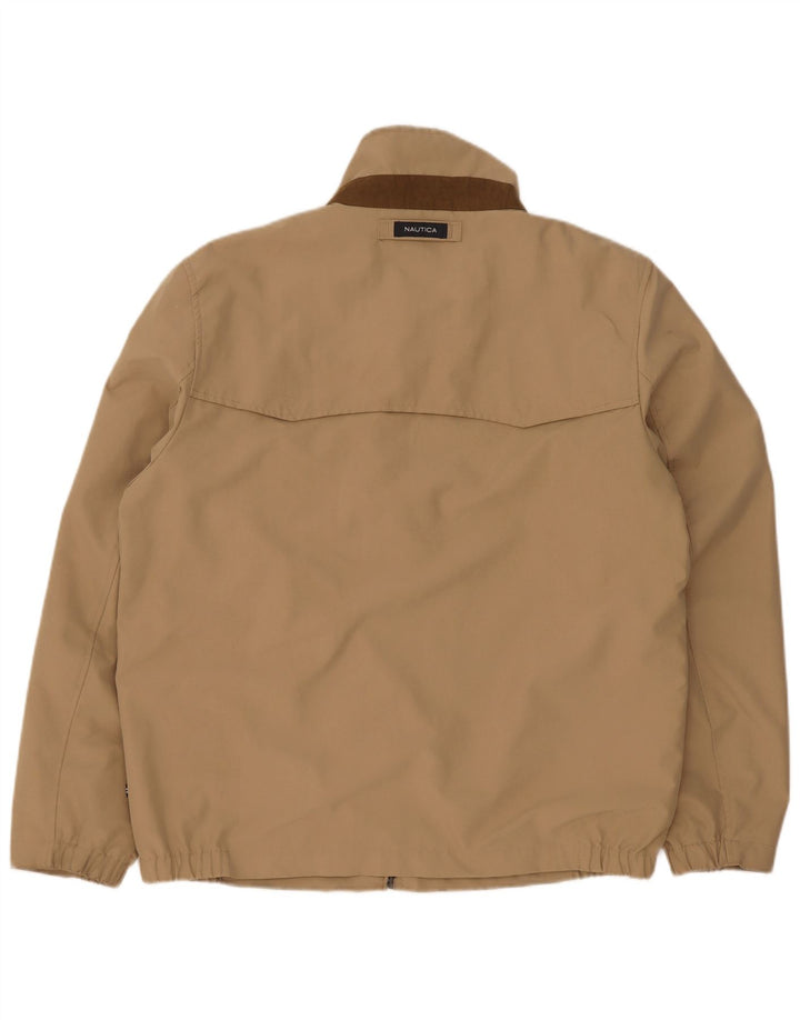 Nautica Herre Bomber Jacket UK 38 Medium Beige Polyester