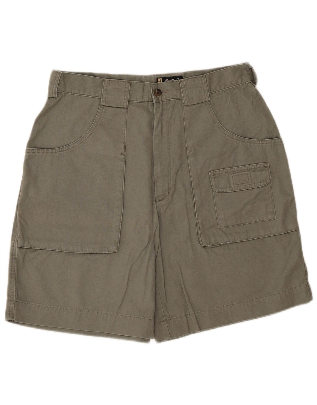 Eddie Bauer Dame Cargo Shorts US 12 Large W32 Khaki Cotton
