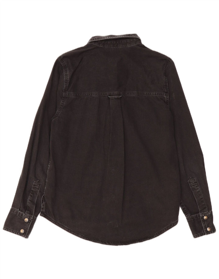 MARKS & SPENCER Denimskjorte til kvinder UK 8 Lille sort bomuld