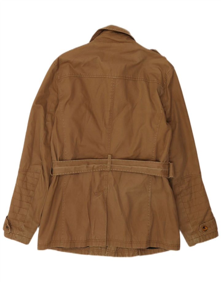 Zara Herre Military Jacket UK 40 Large Brown Polyester