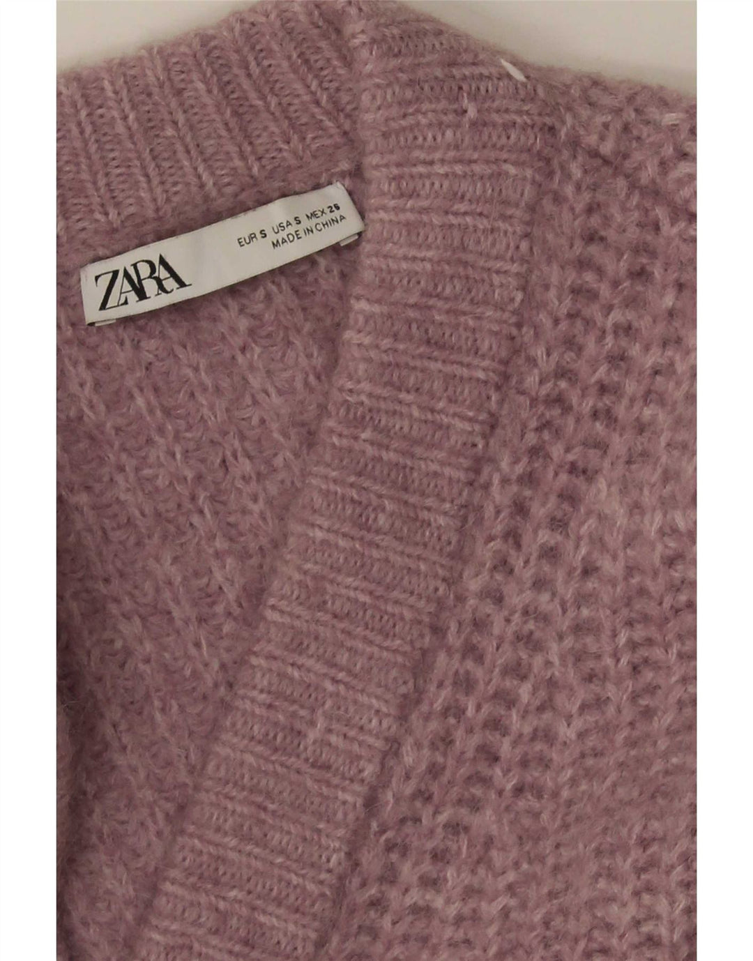 Zara Dame Oversized Cardigan Sweater UK 10 Small Pink