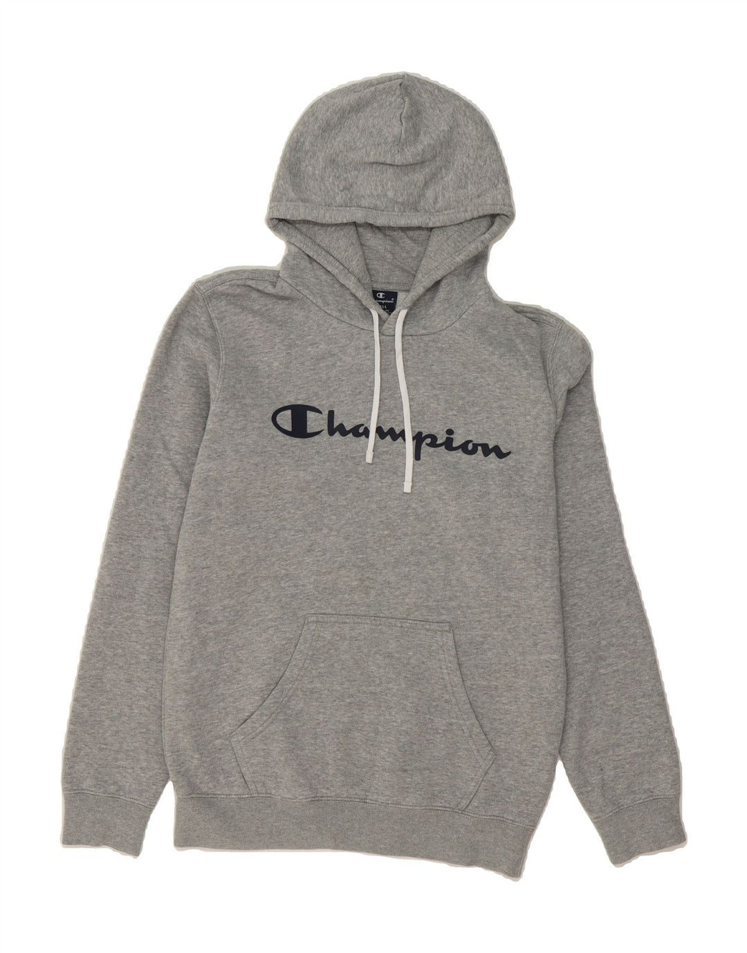 CHAMPION Mens Graphic Hoodie Jumper Small Grey Cotton Vintage Champion and Second-Hand Champion from Messina Hembry 