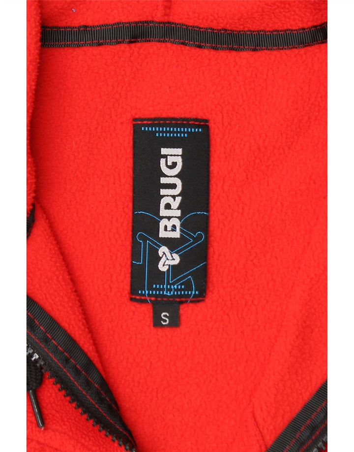 Brugi Herre hættejakke i fleece UK 36 Small Red Colourblock Polyester